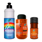 Kit Flamingo 150ml + Banho Brilho + Diluidor 300ml Kamaleão