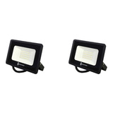 Paquete 2 Reflectores Led 20 W Exterior Luz Fría Geopower