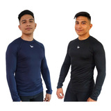 Combo Negro Playeras Acuáticas Hombre, Secado Rapido 