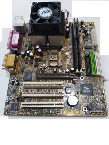 Kit Placa Mãe Gigabyte 7vkmp1, A(462)+ Proc 2200 1gb Mem