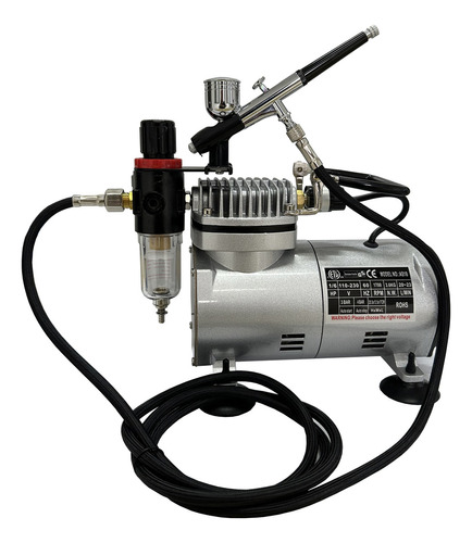 Kit Aerografia Compressor 110v/220v Bivolt Profissional  Aerógrafo Com Bico 0.3mm