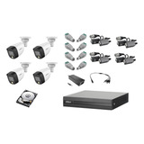 Kit De 4 Camaras Dahua De 5mp Dvr 4ch 5mp Baluns Y Conector