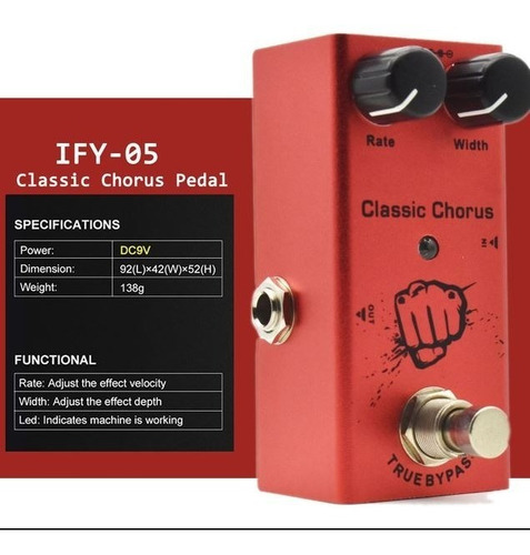 Pedales Análogos Guitarra Distorsion Delay Chorus Tremolo