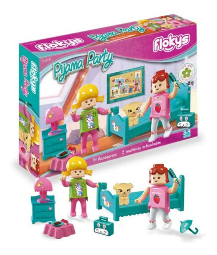 Set Flokys Pijama Party 2 Figuras Con Accesorios