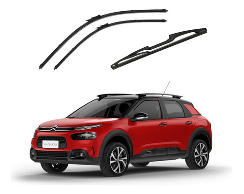 Kit 3 Palhetas Parabrisa Citroen C4 Cactus 2019 2020 2021