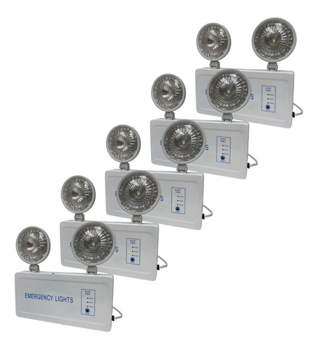 X5 Luz Lampara Emergencia Led 2 Focos Recargable Automatica