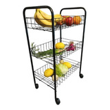 Organizador Cocina Carrito Verdulero 3 Estante Armable Rueda