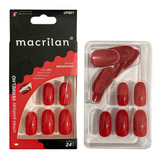 Unhas Postiças Macrilan Amendoado Vermelho