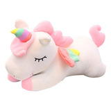 Unicornio Pony De Peluche Arcoiris Tipo Pegaso Almohada 50cm