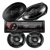 Combo Pioneer Estereo Bluetooth Usb + Parlantes 6x9  Y  6,5