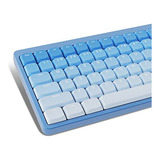 Keycaps Low Profile En Color Azul Degrade Cherry Gateron Mx