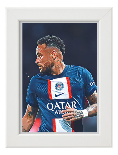 Cuadro Decorativo Portarretrato Neymar Junior Psg 7x5