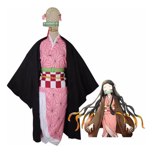 Disfraz Para Mujer De Kamado Nezuko Con Bambú