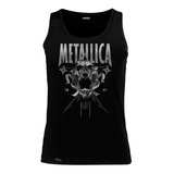 Camiseta Esqueleto Metallica Metal Rock Banda Calavera Ecs