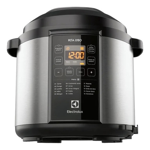 Panela De Pressão Elétrica Electrolux 127v Pcc20 Preta 6l