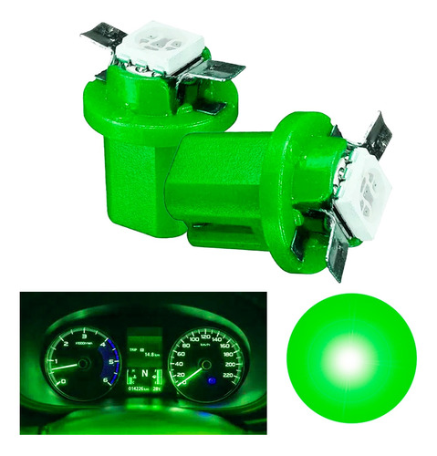 Par De Lâmpadas Led Verde Painel Volkswagen Gol Quadrado