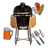 Parrilla Ahumador Kamado Kadu K23 Mesada Pirómetro Bbq Grill