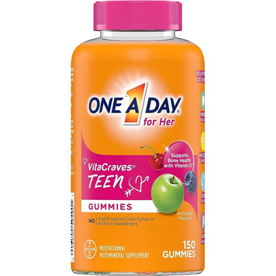One A Day For Her Vitacraves Teen Vitaminas Adolescentes 150 Sabor Frutas | Envío gratis