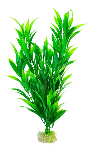 Planta Artificial Para Aquário Verde Lisa 25cm 