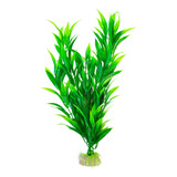 Planta Artificial Para Aquário Verde Lisa 25cm 