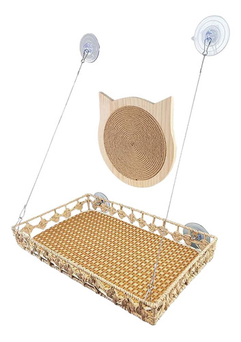 Percha Para Ventana De Gato Hamaca Para Con Mat Scratcher