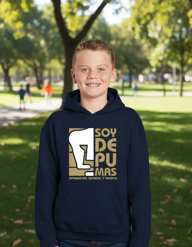 Sudadera Deportiva Niño Niña Hoodie Pumas Unam Soy De Pumas | Meses sin interés