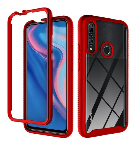 Funda 2 En 1 Uso Rudo Para Modelos Huawei Honor Transparente