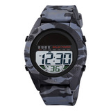 Reloj Solar Burk 1592 Original Eeuu Sumergible Deportivo Luz Color De La Malla Azul Militar