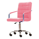 Silla Oficina Rd Sillon Escritorio Pc Regulable Ejecutivo Color Rosa Material Del Tapizado Cuero Sintético