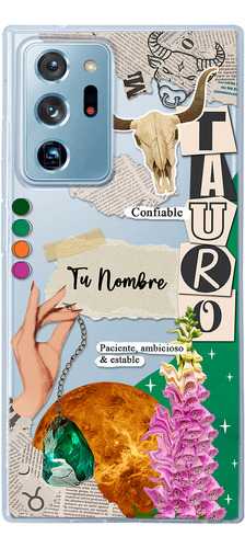 Funda Para Galaxy Mujer Signo Zodiaco Tauro Con Tu Nombre