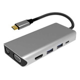 Adaptador 10 En 1 Para Macbook Pro Tipo C / Hdmi / Ethernet