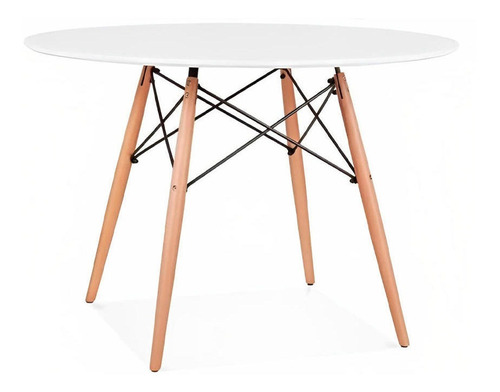 Mesa De Comedor Eames 80cm Redonda - Blanca