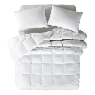 Vianney Edredon Relleno De Plumas Reales Matrimonial Xl / Queen Size Duvet Blanco Calidad Premium, Suave, Esponjoso, Fresco Y Transpirable