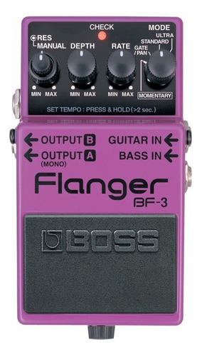 Pedal De Efeito Boss Flanger Bf-3  Violeta Shop Guitar