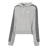 Buzo adidas Essentials 3 Stripes Mujer En Gris | Dexter