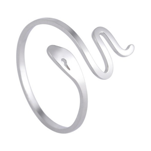 Anillo Ajustable Para Mujer Serpiente Fabricado En Acero