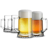 6 Vasos Vidrio Cerveza Tarro Cervecero Stern Bormioli 500ml