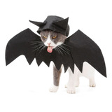 Fantasia Morcego Pet Halloween Roupas Gato Cachorro Cosplay