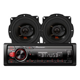 Combo Estereo Pioneer Mvh-s215bt + Parlantes Jbl Flex 5 PuLG