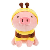 Peluche Cerdito Con Sudadera De Abeja- Puercobeja