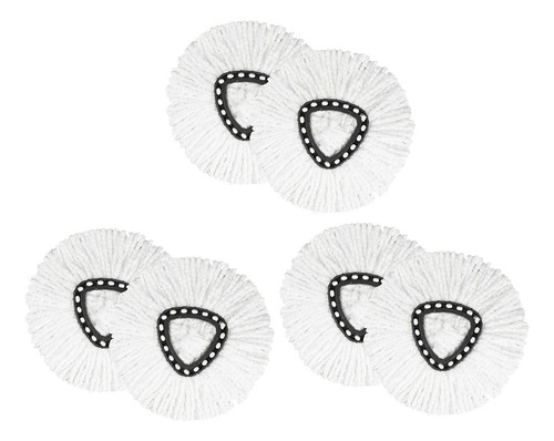 6 Piezas De Cabeza Giratoria For Trapeador F / Spin Mop