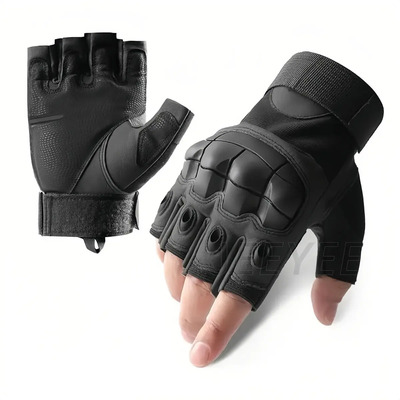 Guantes Para Moto Guantes Tacticos Militar Medio Dedo Motocicleta Y Bicicleta Negro Talla XL Jeeyee | MercadoLibre