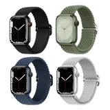 4 Correas Trenzadas Para Apple Watch Ultra 9 8 7 Se 6 5 3 2