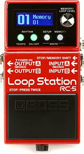 Boss Rc-5 Loop Station Pedal Compacto Para Grabadora De