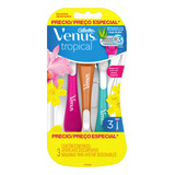 Gillette Maquina De Afeitar Venus Tropical X 3 Venus