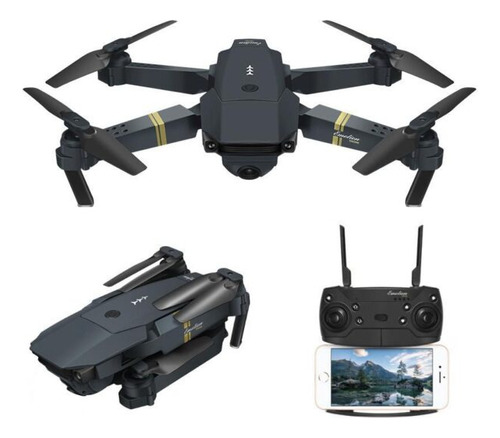 Mini Drone Cámara Hd Wifi 2.4ghz 2 Baterías Recargables Gris