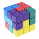 Cubo De Madera Rubik, Tetris 7 Piezas, Juego De Ingenio
