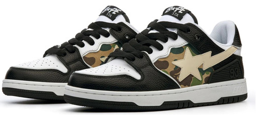 Sneakers A Bathing Ape Bape Sk8 Black White Camouflage