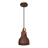 Pendente Industrial Preto Textura Com Cobre Cor Marrom Voltagem 110v/220v