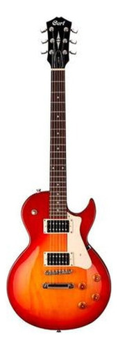 Guitarra Eléctrica Cort Cr Series Cr100 De Caoba Cherry Red Burst Con Diapasón De Jatoba